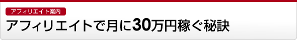 【アフィリエイト案内】アフィリエイトで月に30万円稼ぐ秘訣